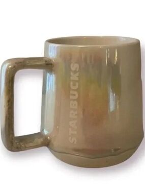2019 Starbucks Holiday Iridescent Pearl Meltdrop Rainbow Ceramic 12 oz Mug